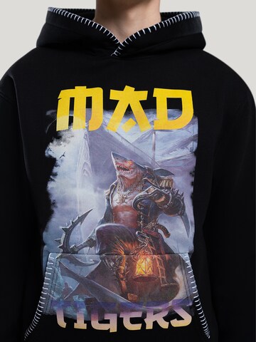 MAD TIGERS Sweatshirt 'Dark Oceans' in Black