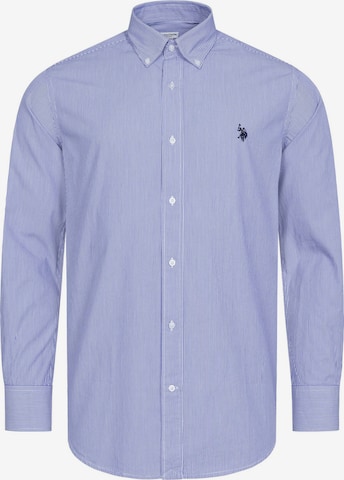 U.S. POLO ASSN. Regular Fit Hemd in Blau: Vorderseite