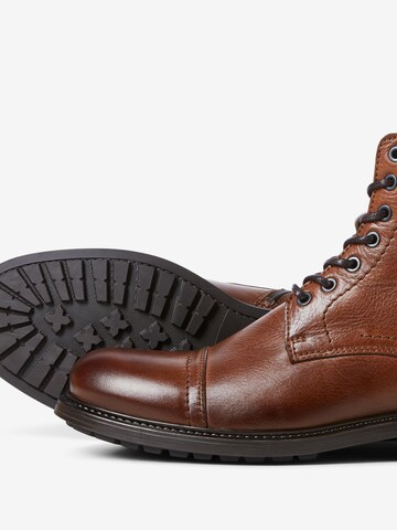 JACK & JONES - Botas com atacadores 'SHELBY' em castanho