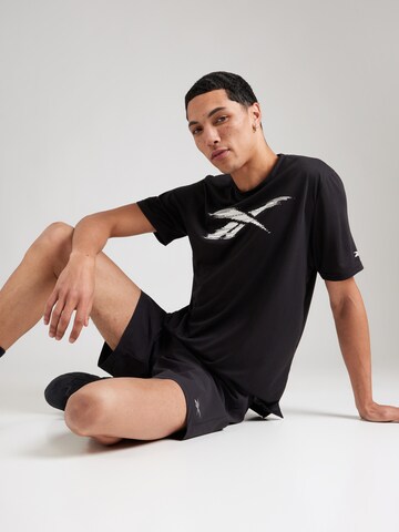 Reebok Toiminnallinen paita 'CHAD' värissä musta: etupuoli