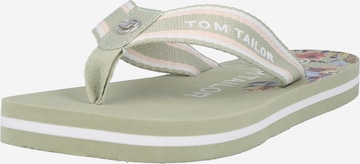 TOM TAILOR T-Bar Sandals in Green: front