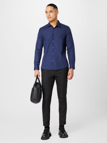 BURTON MENSWEAR LONDON Slim fit Button Up Shirt in Blue