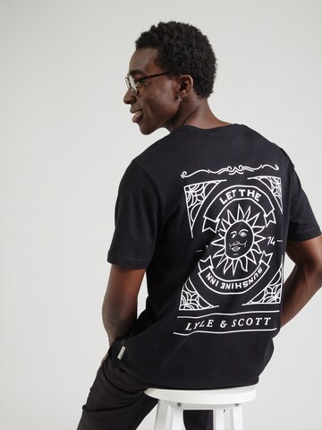 Lyle & Scott Shirt 'Sunshine Inn' in Zwart: voorkant