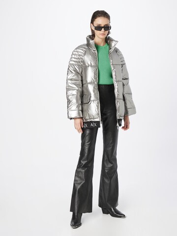 ARMANI EXCHANGE Zimska jakna | srebrna barva