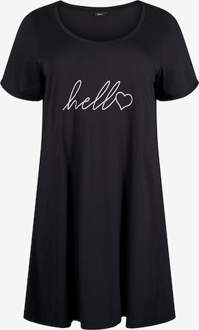 Zizzi Nightgown 'MALLY' in Black: front