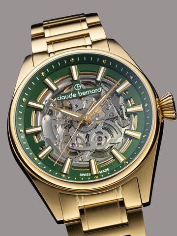 Claude Bernard Analog Watch 'Proud Heritage Automatic Skeleton' in Gold