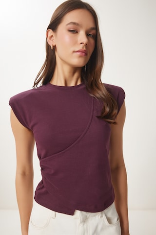 Happiness İstanbul Tričko - Fialová: predná strana