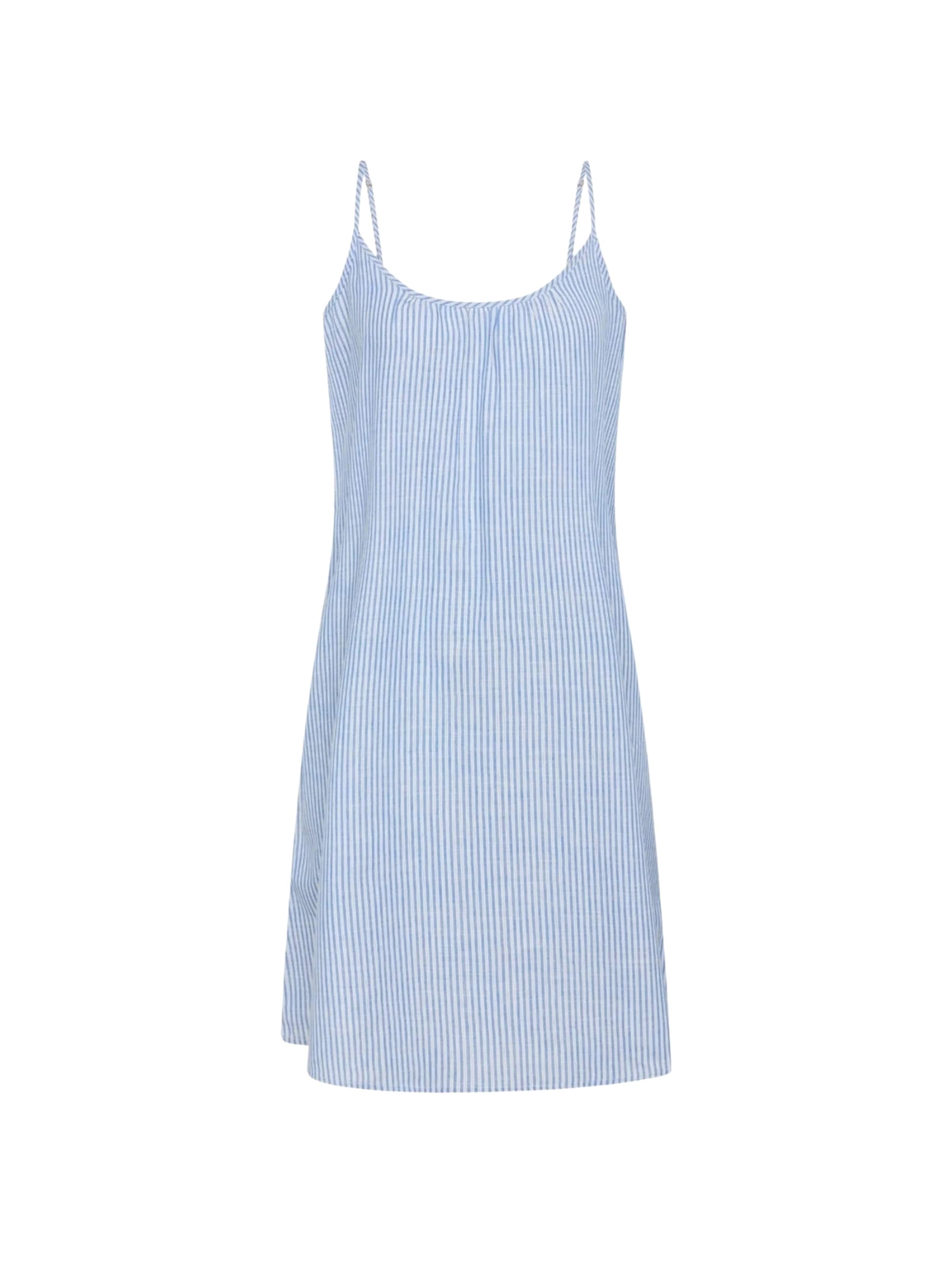 CCDK Copenhagen Kjole ' Mathilde ' i lyseblå / hvid, Produktvisning