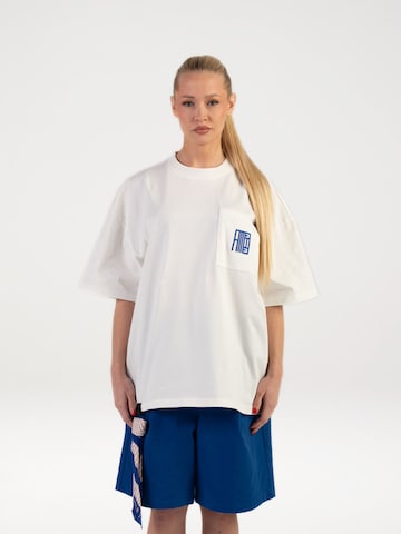 Alessandro Magno Shirt 'ESSENTIALS T-SHIRT OFF WHITE (Woman)' in White: front