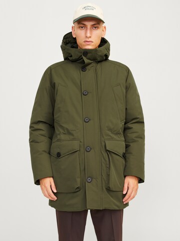 JACK & JONES Vinterparkas 'JPRCCCity' i grön: framsida