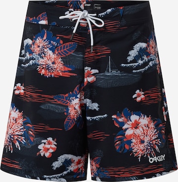 OAKLEY Regular Boardshorts 'TROPICAL BLOOM 18' in Schwarz: predná strana