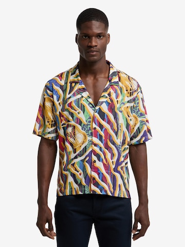 Carlo Colucci Regular fit Button Up Shirt 'De Fanti' in Mixed colors: front