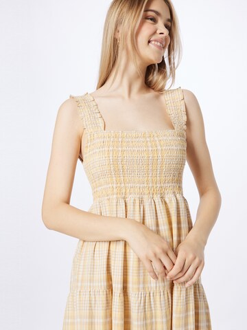KnowledgeCotton Apparel Letní šaty 'Smock' – oranžová