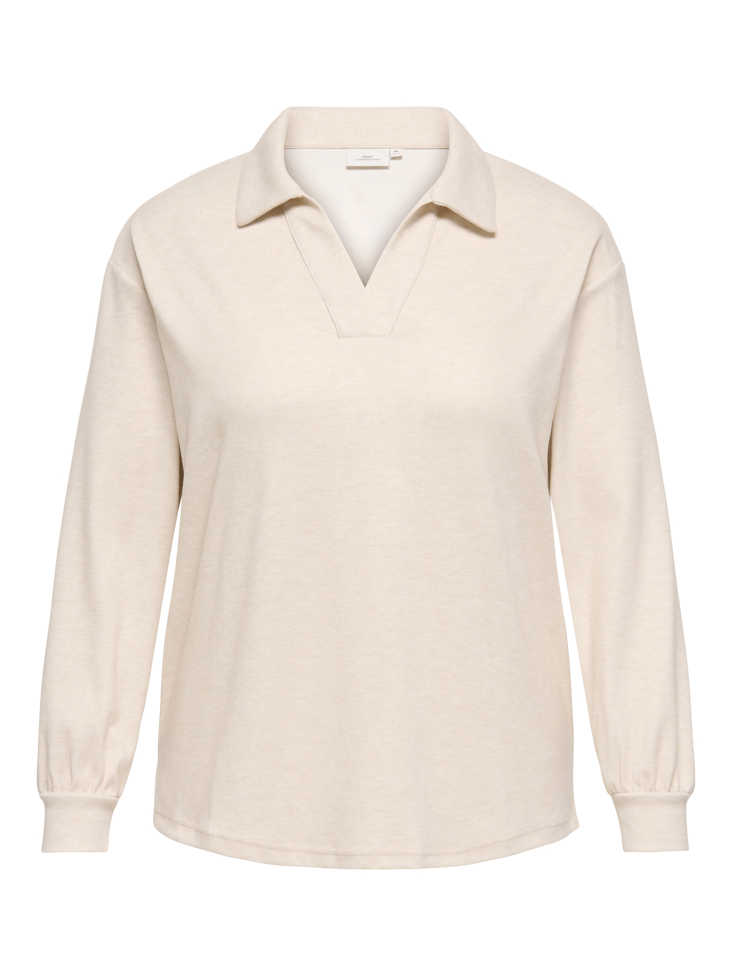 ONLY Carmakoma Poloshirt in Beige: Vorderseite