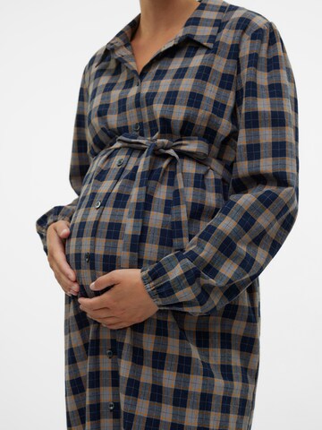 Abito camicia 'MLOlive Lia' di MAMALICIOUS in blu