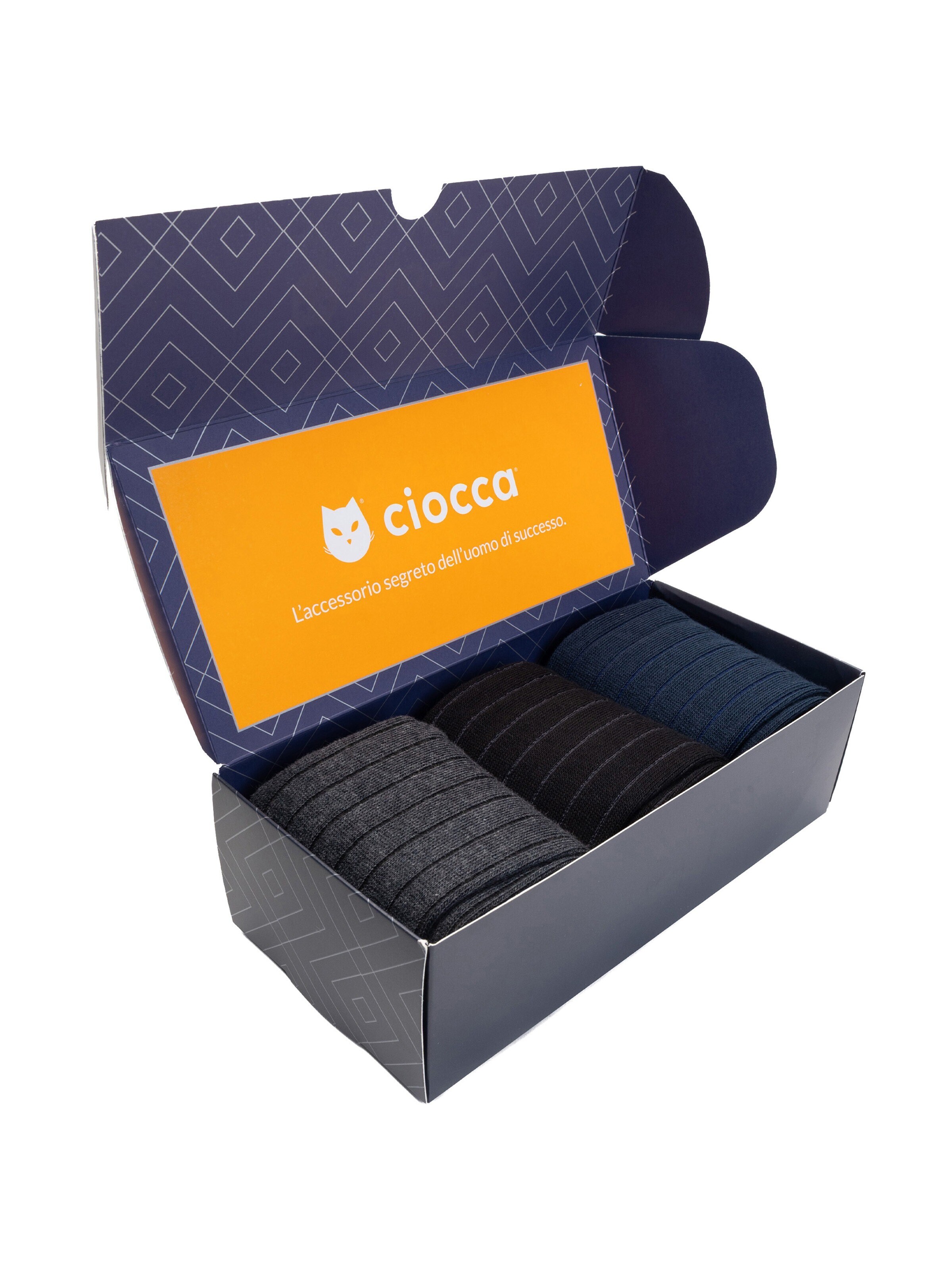 Gambaletto '3 Pack Calze Lunghe Fantasia - Confezione Regalo - Ciocca' di Ciocca in blu
