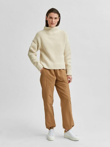 SELECTED FEMME Pullover 'Selma' in Beige