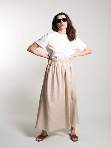 WEARABLE STORIES Shirt 'Minthe' in Beige