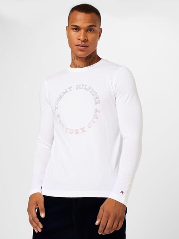 T-Shirt TOMMY HILFIGER en blanc : devant