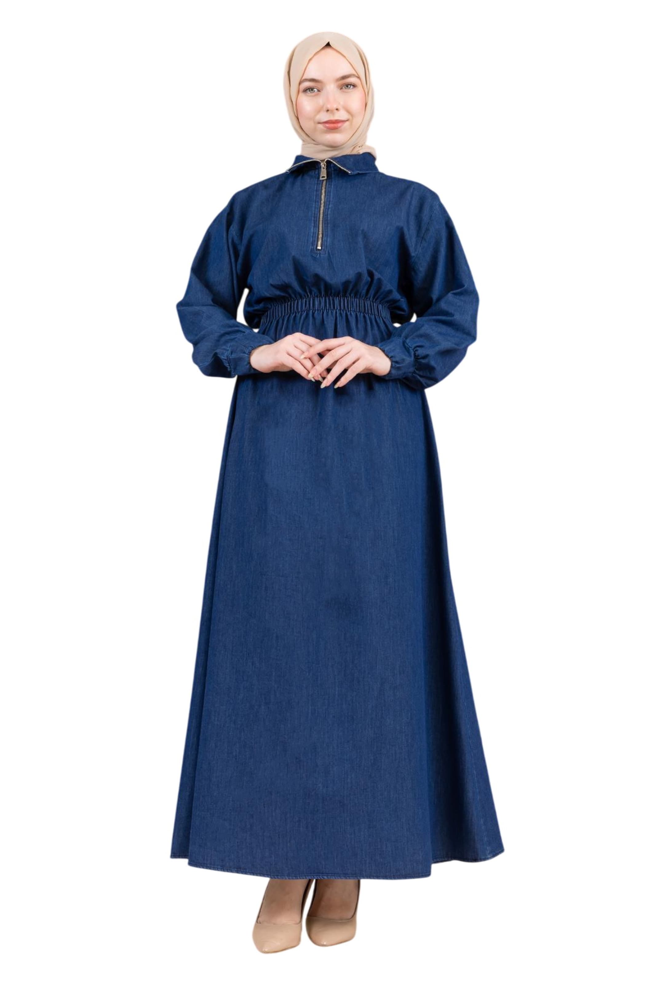 MODAMIHRAM Kleid in Blau: Vorderseite