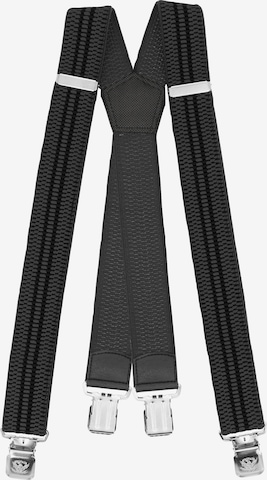 Fabio Farini Hosenträger 'X Form' in Grau: Vorderseite