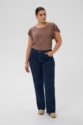 KAFFE CURVE - Camiseta 'KCSilje' en marrón