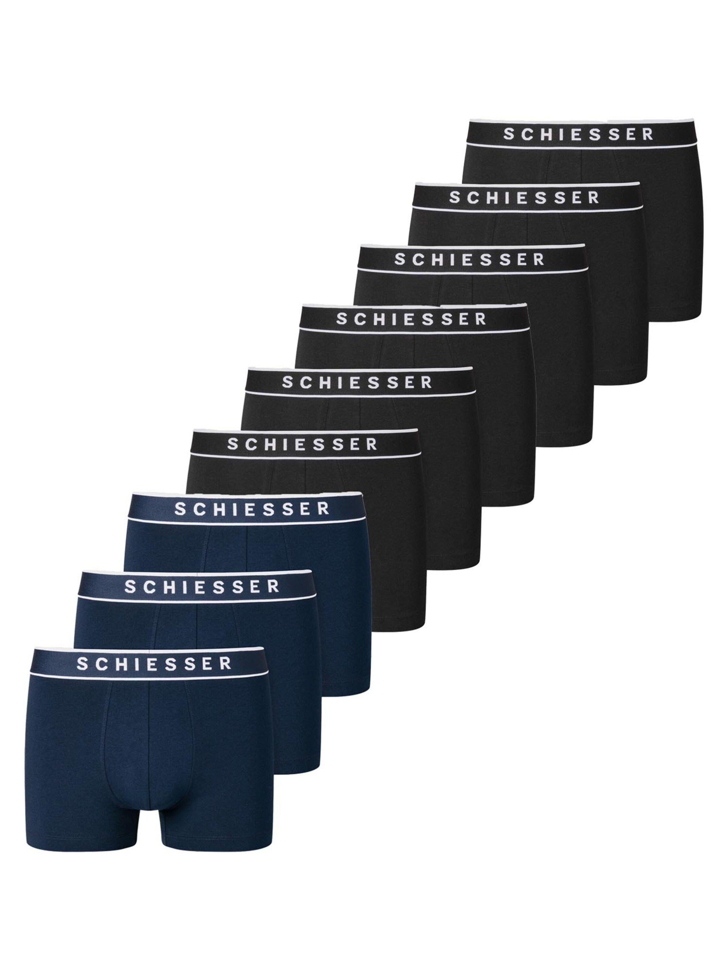 SCHIESSER Boxer shorts '95/5 Organic Cotton' in mottled black, Item view