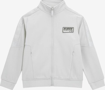 GUESS Zip-Up Hoodie in Grey: front