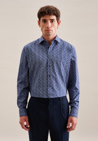 Coupe regular Chemise business SEIDENSTICKER en bleu : devant