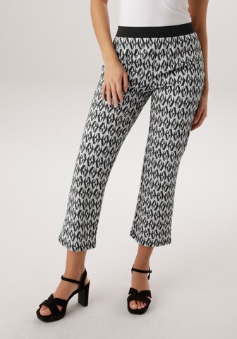 Aniston SELECTED Pyjamahose in Schwarz: Vorderseite