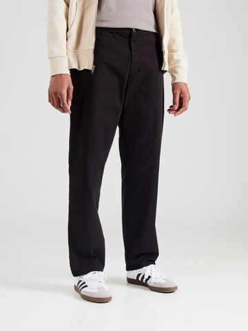 Loosefit Pantaloni chino 'Calder' di Carhartt WIP in nero: frontale