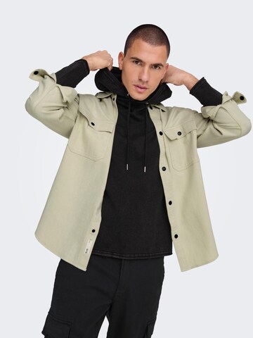 Only & Sons Comfort Fit Hemd 'Team' in Grau
