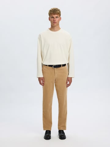 SELECTED - Tapered Pantalón en beige