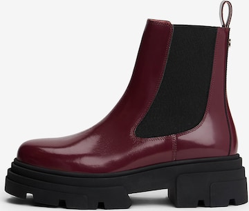 TOMMY HILFIGER Chelsea boots in Red: front