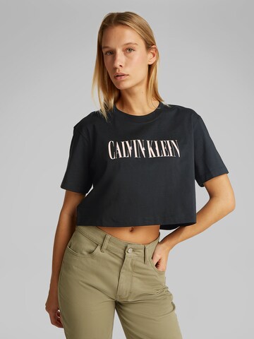 T-shirt Calvin Klein Jeans en noir : devant