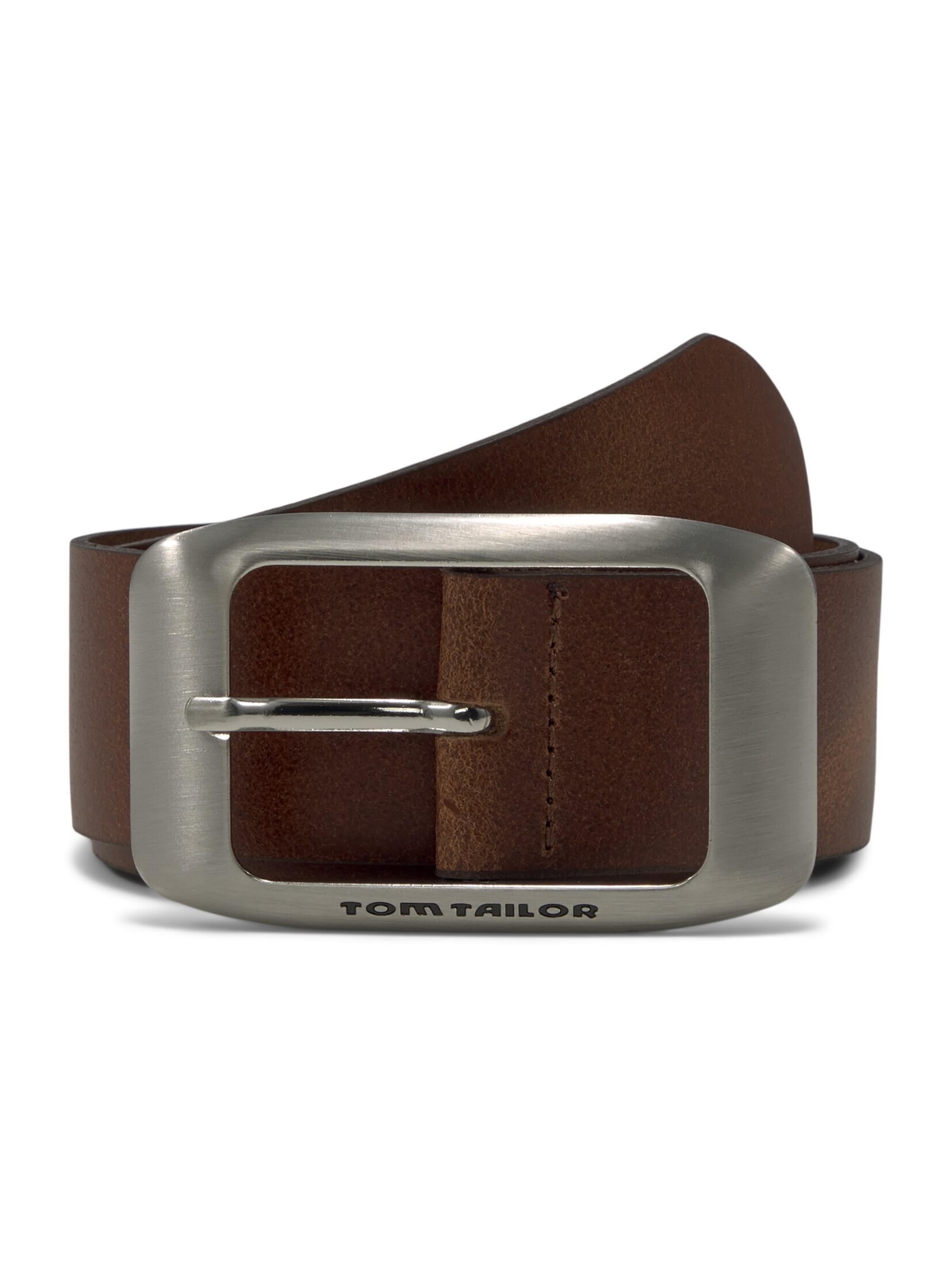 TOM TAILOR Belt 'Amy' in Brown: front