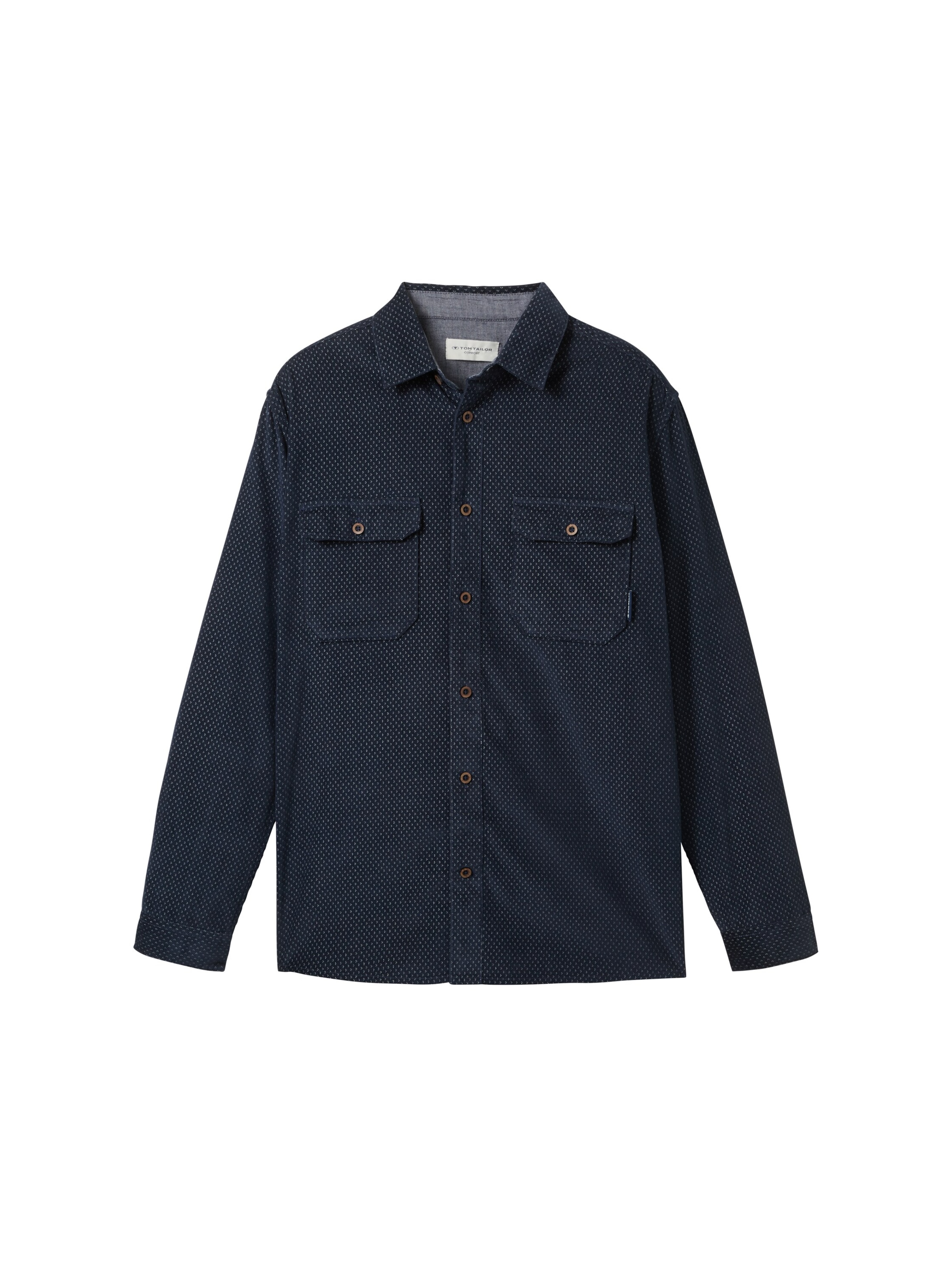 TOM TAILOR Regular Fit Hemd in Blau: Vorderseite