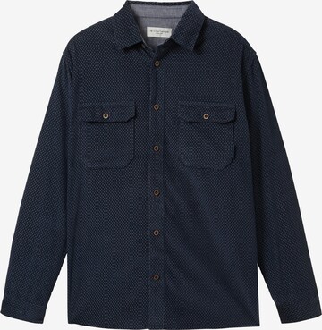 Coupe regular Chemise TOM TAILOR en bleu : devant