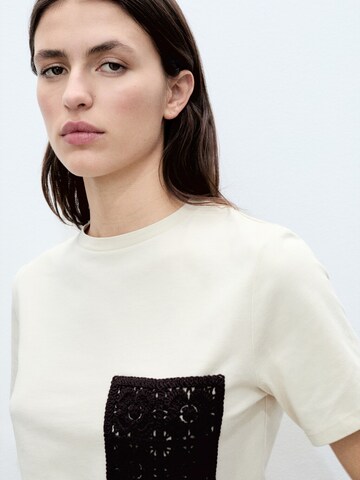 MANGO T-Shirt 'DAISY' in Beige