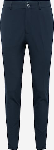 Coupe slim Pantalon 'Liam' Matinique en bleu : devant