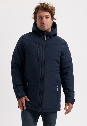 Travelin Winterjas 'Guss ' in Blauw: voorkant