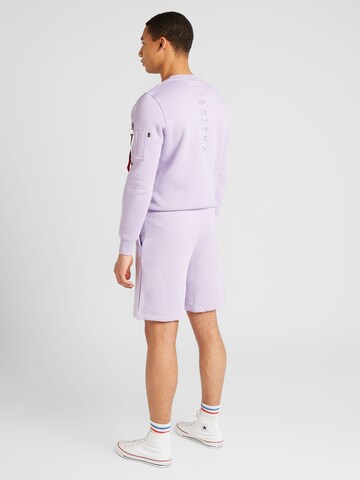Regular Pantaloni 'EMB' de la ALPHA INDUSTRIES pe mov