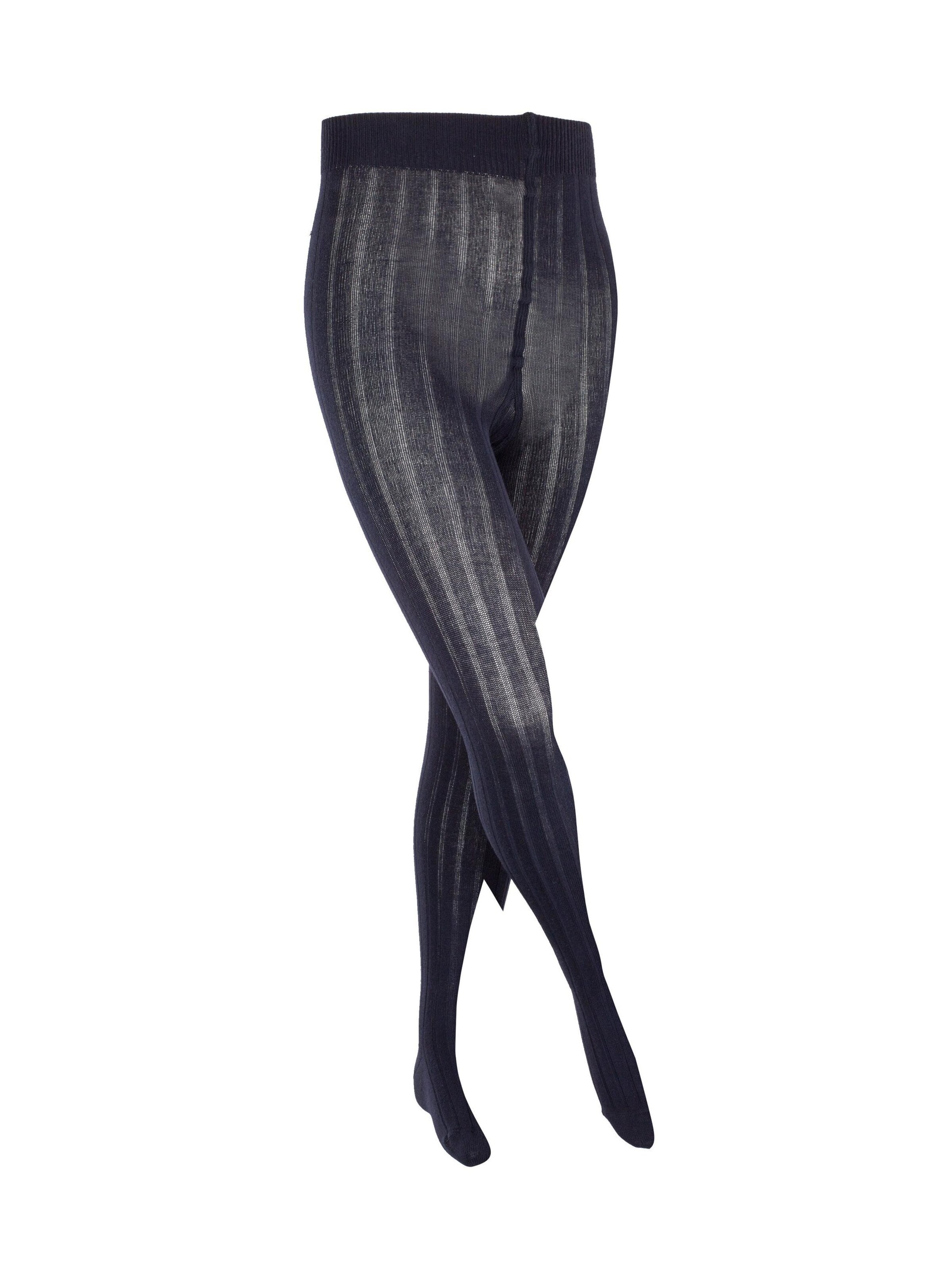 FALKE Strumpfhose 'Classic Rib'‌‌ in Blau: Vorderseite