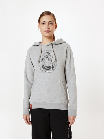 Derbe Sweatshirt 'Matrosenrobbe' in Grey: front