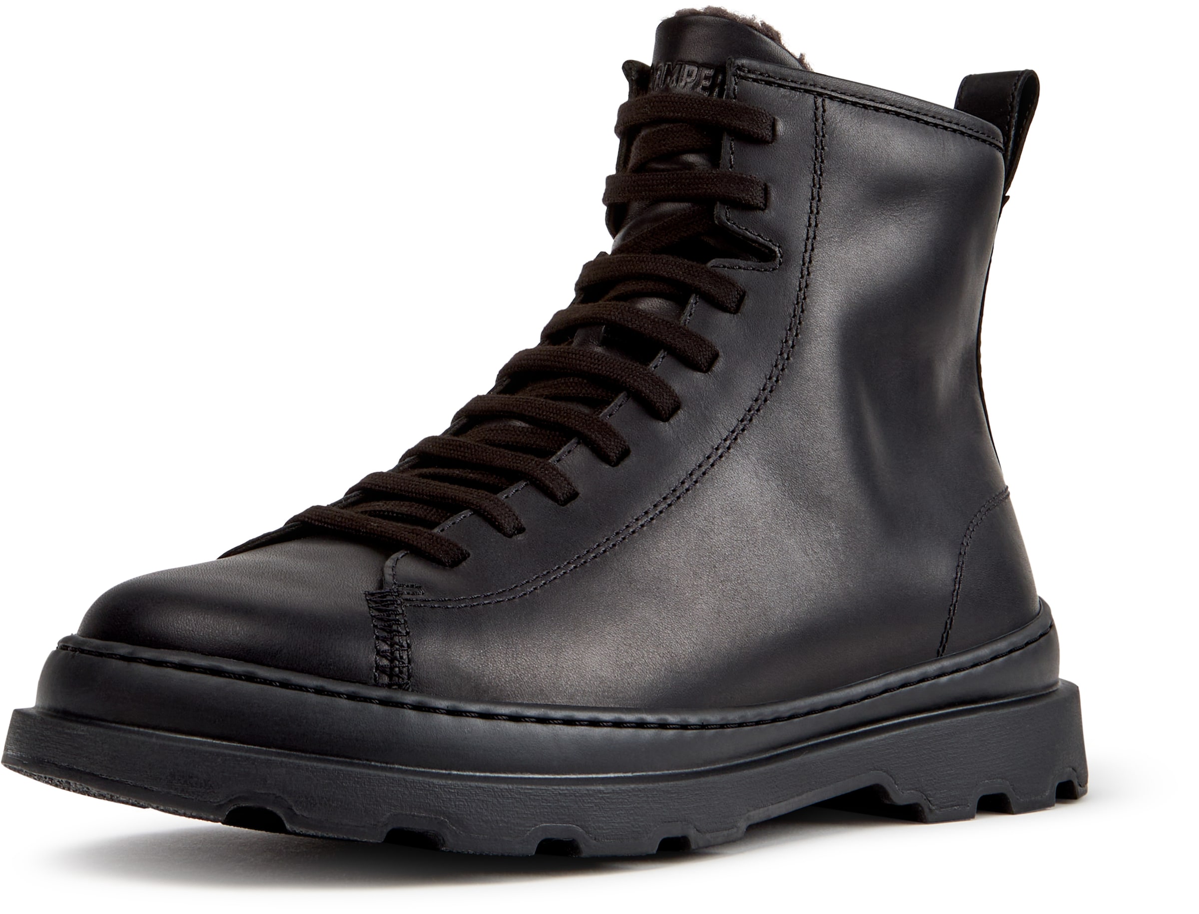 CAMPER Lace-up boots 'Brutus+' in Black: front