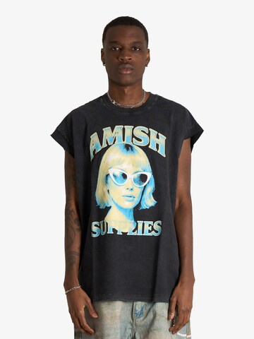 AMISH Shirt in Zwart: voorkant
