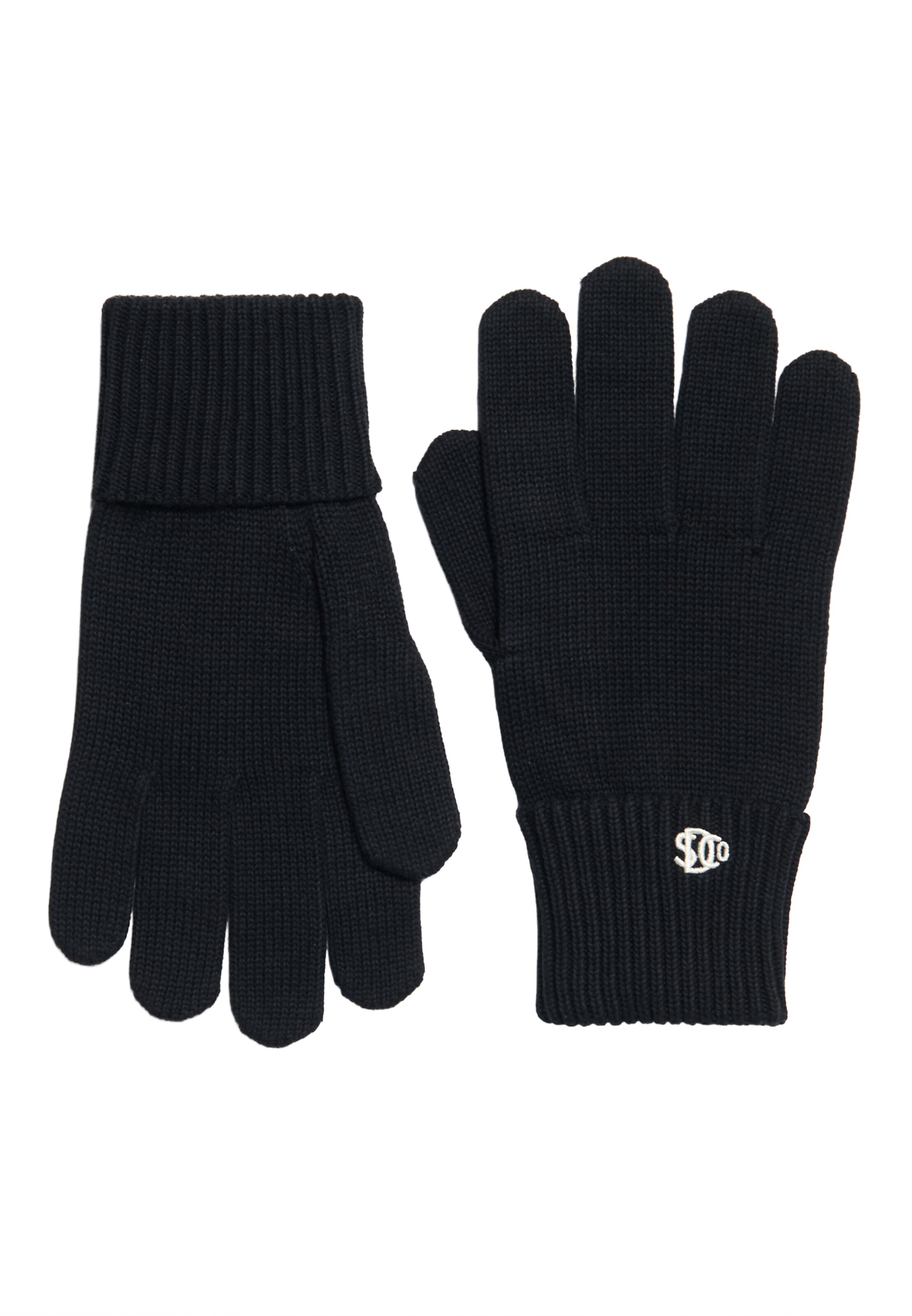 Superdry & Co Fingerhandschuhe in Schwarz: Vorderseite