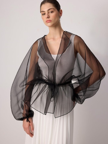 Giacca di mezza stagione 'Binding Detailed Organza Jacket' di Touché Privé in nero