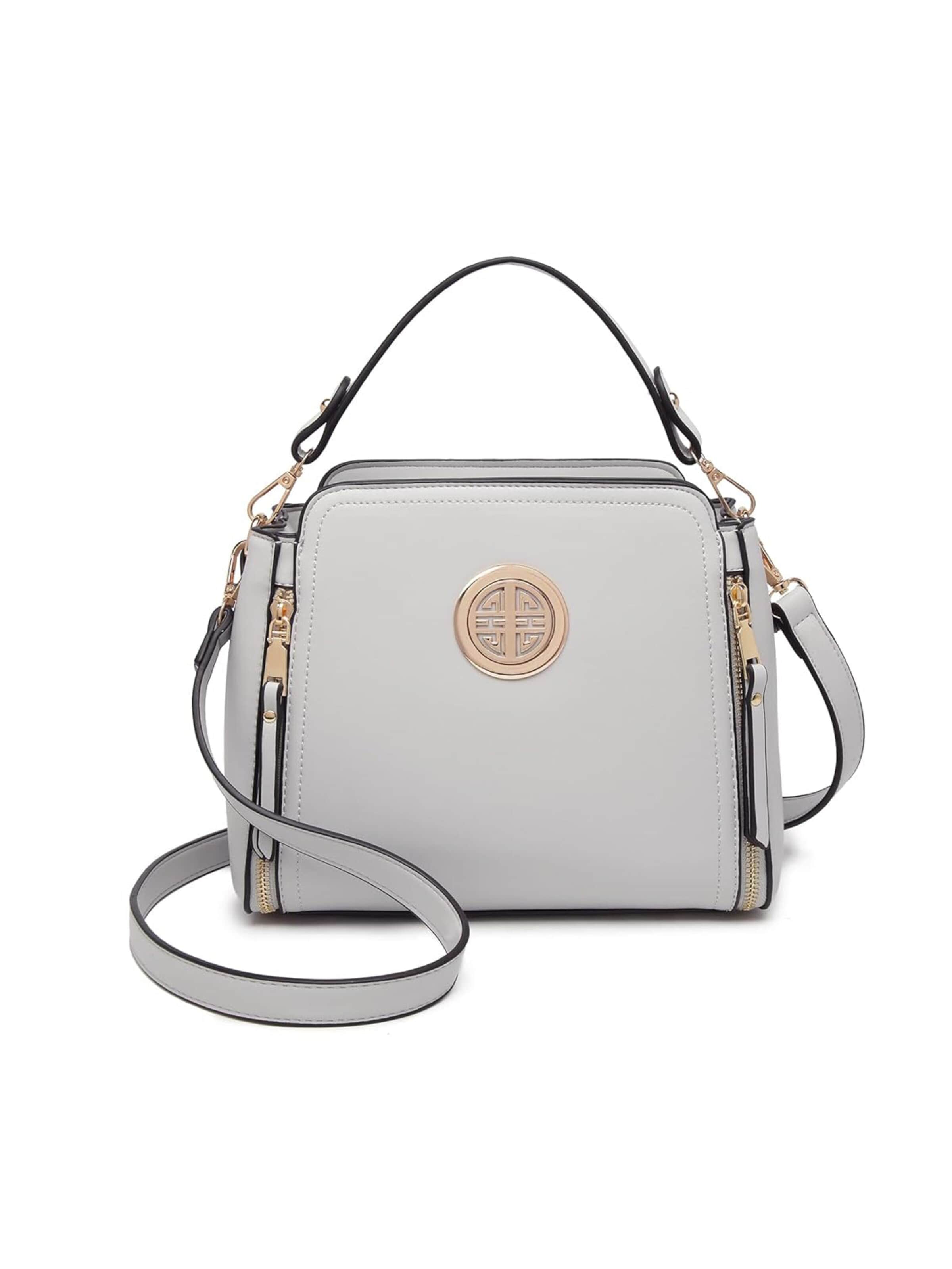 Miss Lulu Shoulder Bag in Grey: front