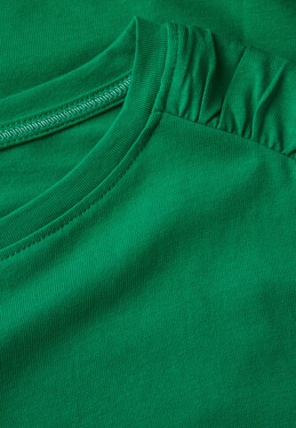 CECIL T-Shirt mit Raffung in Grün